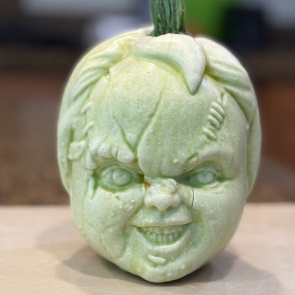 Chucky pumpkin mold