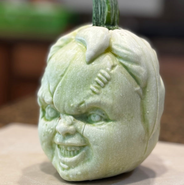 Chucky pumpkin mold