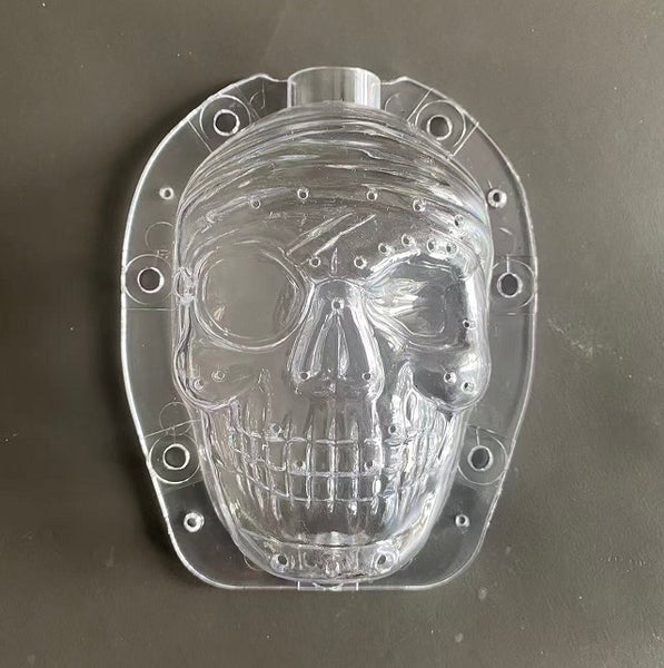 Pirate skull and skull mold for growing pumpkin double faces