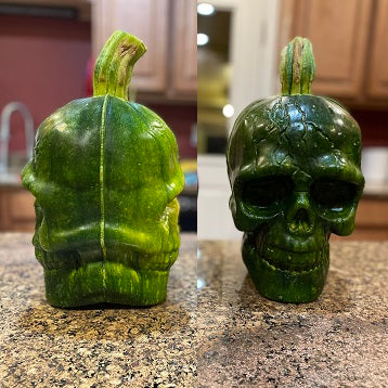 Large Skull pumpkin mold front side only (2 pcs )