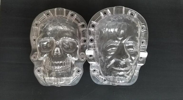 Skull and Frankenstein pumpkin mold one each package (2 pieces total)